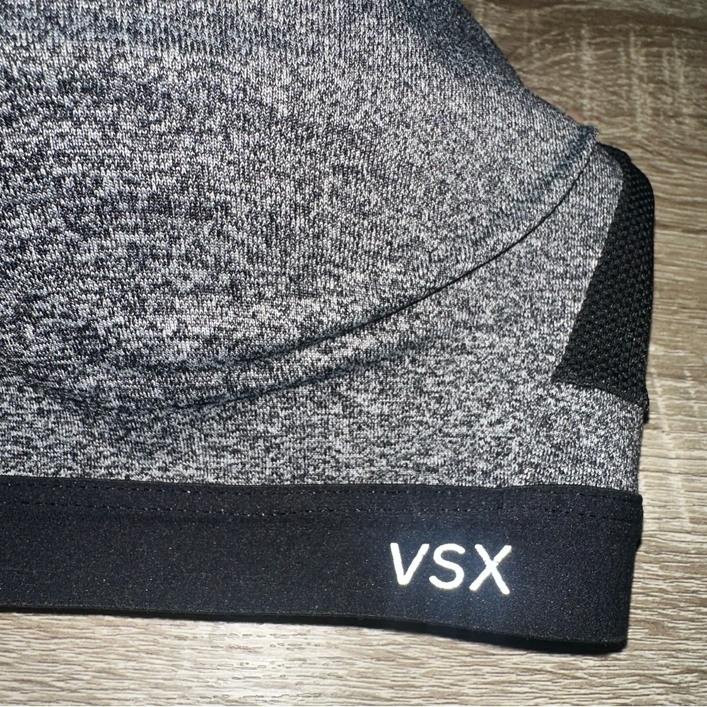 Victoria’s Secret Vsx Sports Bra Size 36DD heathered Grey Color - Picture 3 of 10